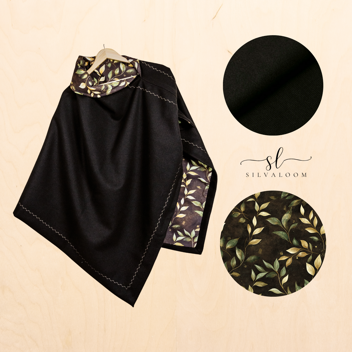 Dryad Poncho in Black