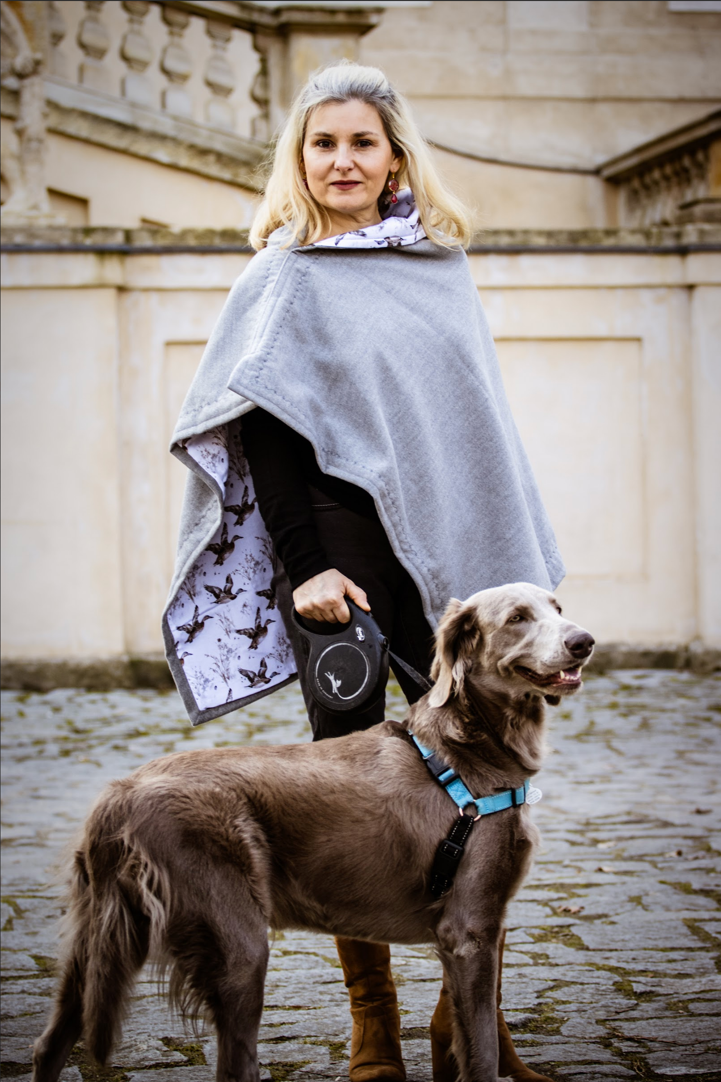 Ponczo Silvaloom Szare Skrzydła