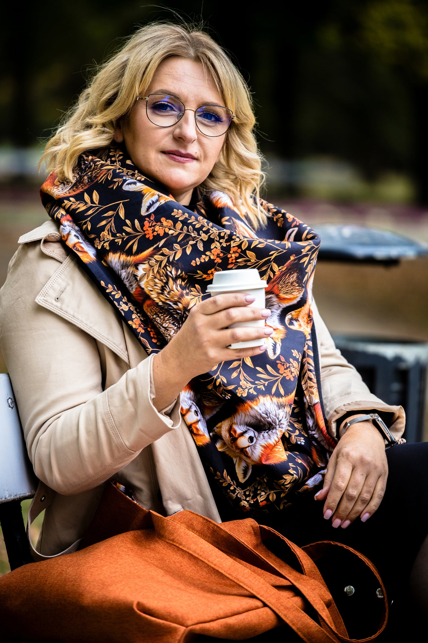 Fox Scarf in Black