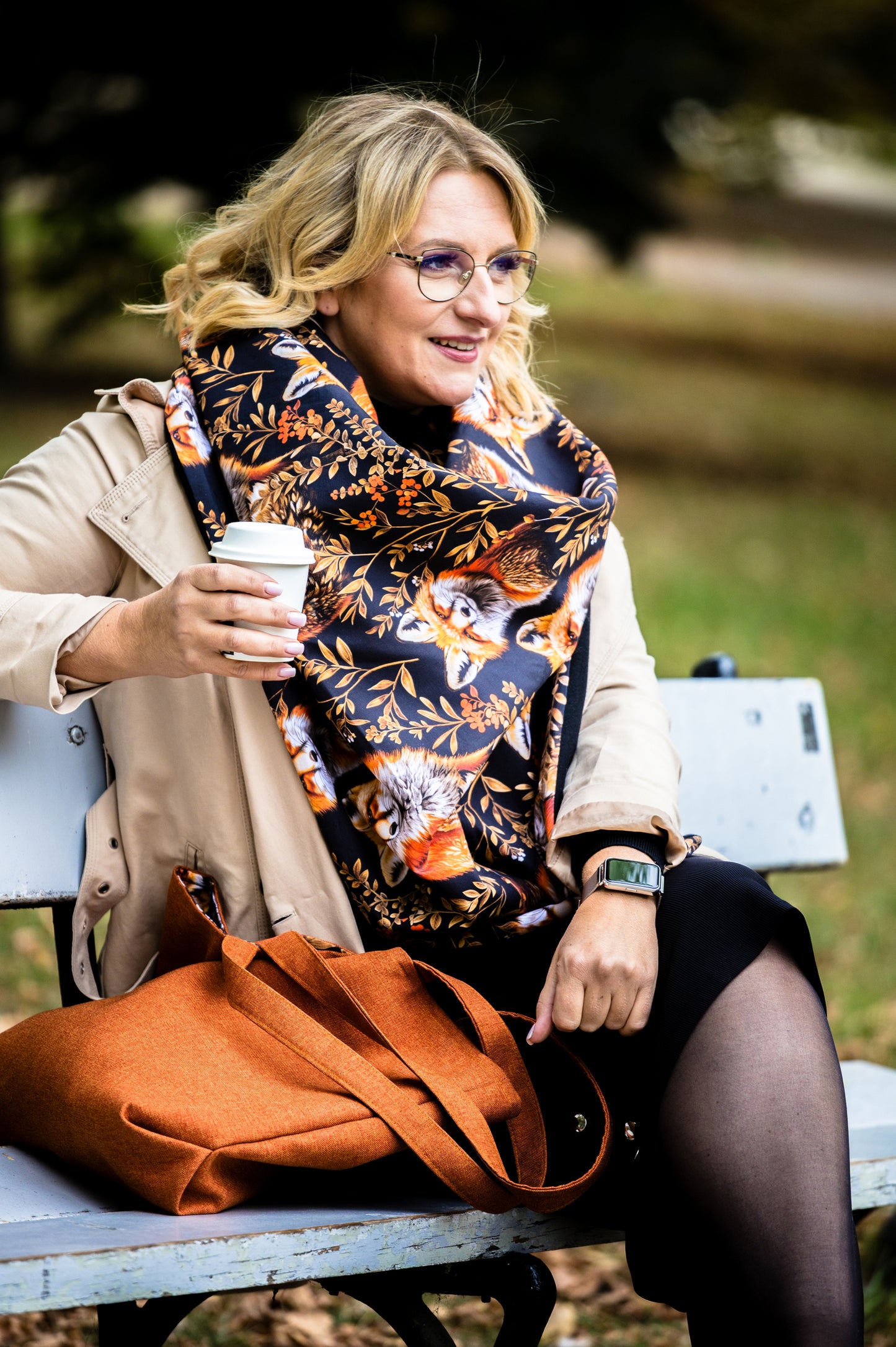 Fox Scarf in Black