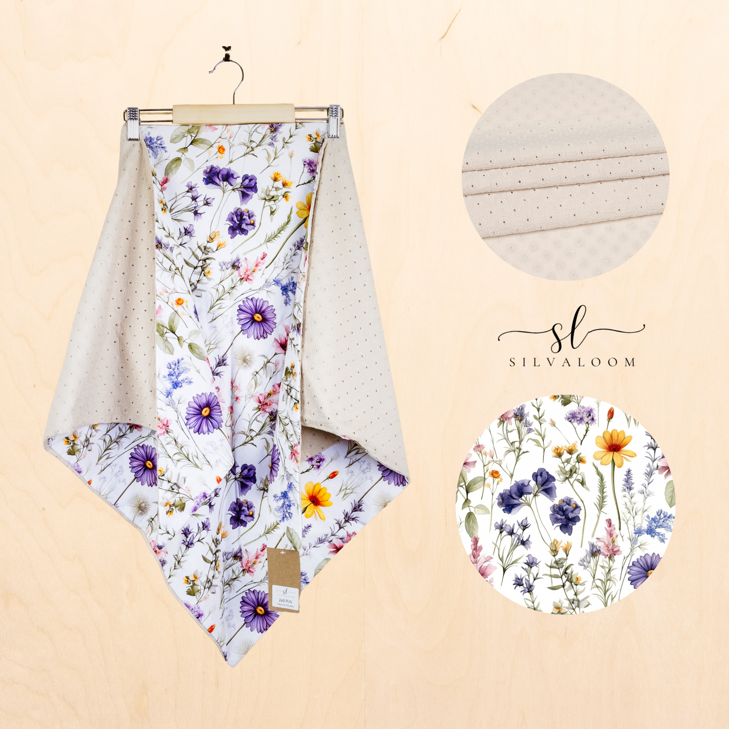 Summer shawl "Meadow in the morning"