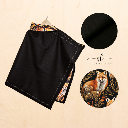 Black fox poncho
